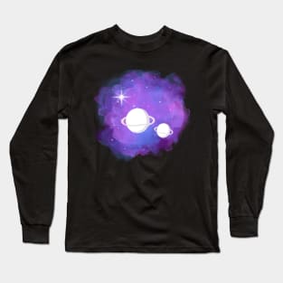 Galaxy Watercolor Long Sleeve T-Shirt